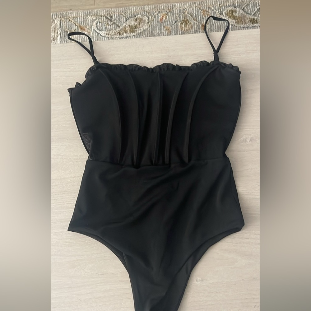 Black Corset Bodysuit